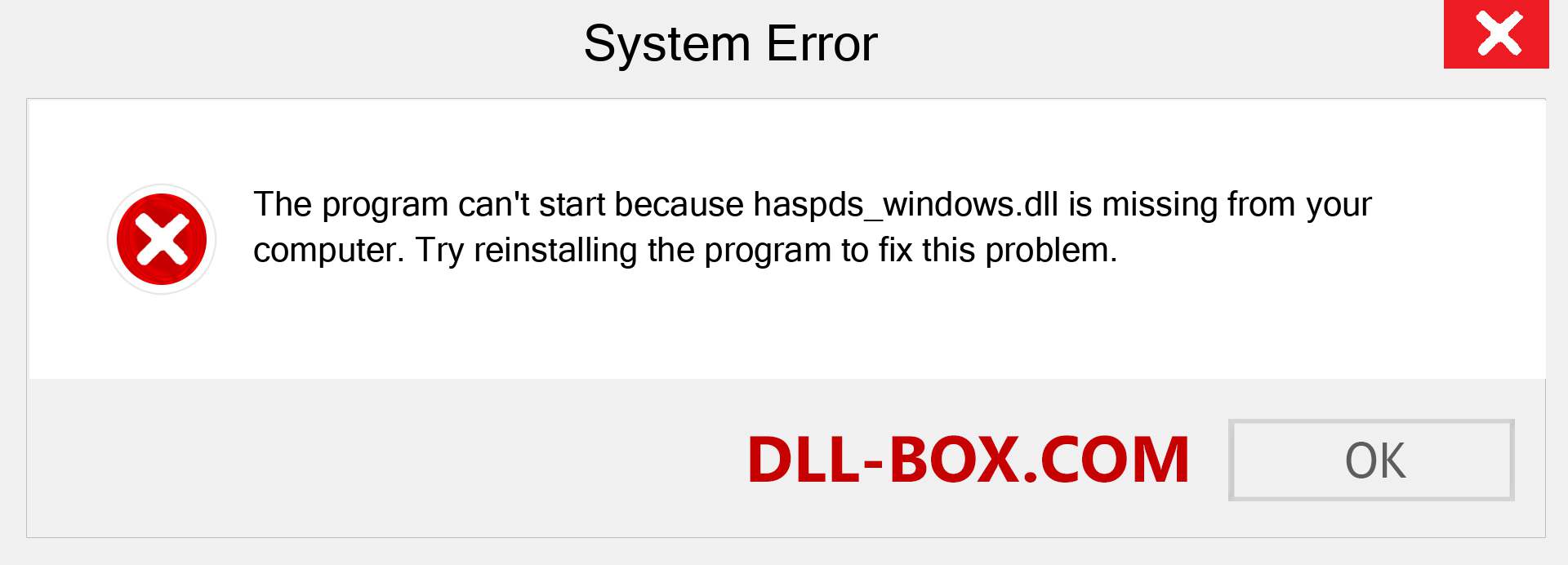  haspds_windows.dll file is missing?. Download for Windows 7, 8, 10 - Fix  haspds_windows dll Missing Error on Windows, photos, images